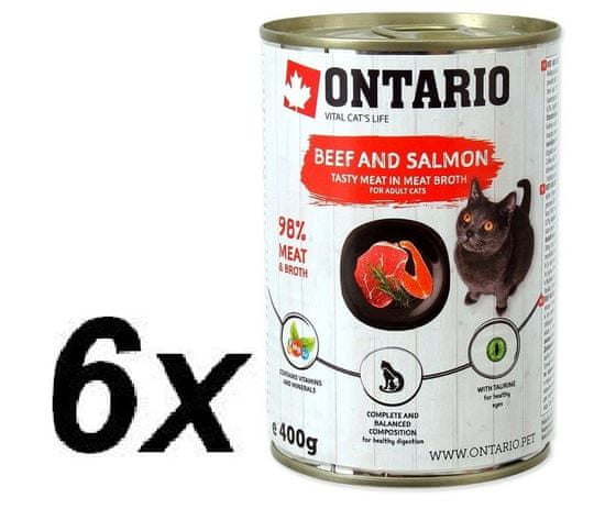 Ontario konzerva hovädzie, losos a slun.olej 6x400g