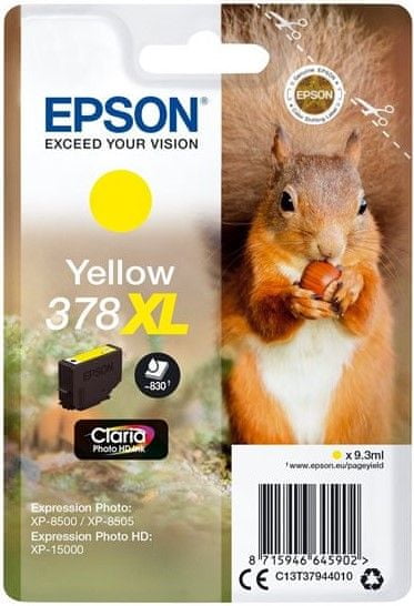 Epson 378 XL, žltá (C13T37944010)
