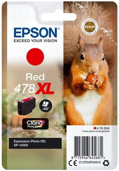 Epson 478 XL, červená (C13T04F54010)