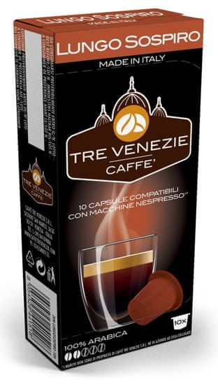 Tre Venezie Lungo Sospiro kapsle pre kávovary Nespresso, 10 ks