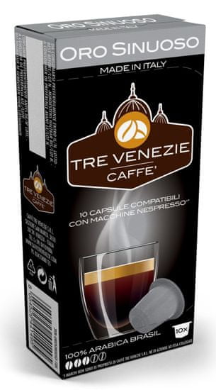 Tre Venezie ORO SINUOSO kapsle pro kávovary Nespresso, 10 ks