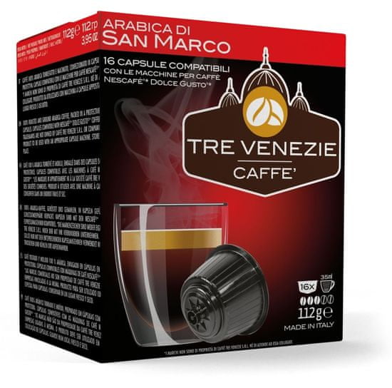 Tre Venezie ARABICA DI SAN MARCO kapsule pre kávovary Dolce Gusto, 16 ks