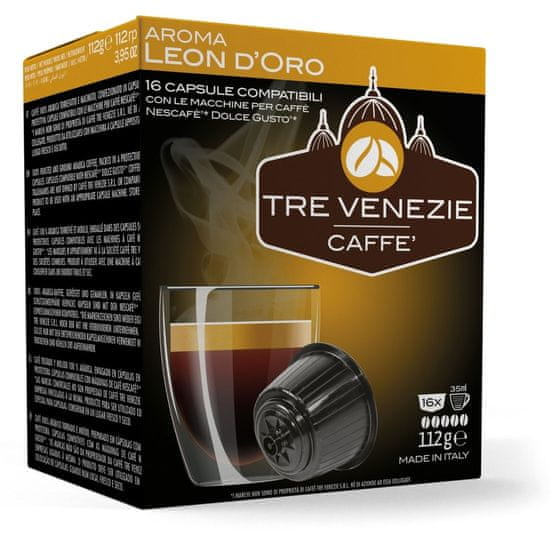 Tre Venezie LEON D'ORO kapsuly pre kávovary Dolce Gusto, 16 ks