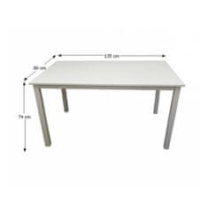 KONDELA Jedálenský stôl Astro 135 cm - biela