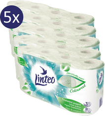 LINTEO Toaletný papier zelený 5 x 8 kotúčov 3-vrstvový