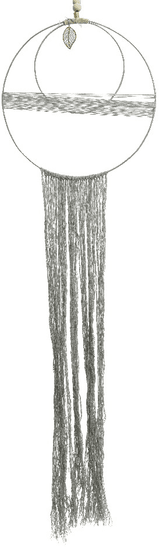 Kaemingk ECO koža s drevenými korálkami na stenu, sv. sivá