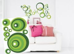 Dimex - Dekoračné nálepky na stenu Kruhy zelené - 50 x 70 cm