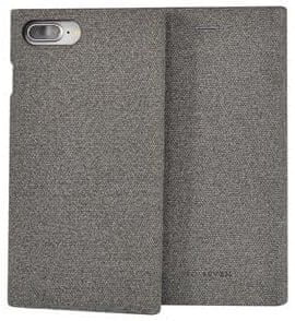 SO SEVEN Premium Gentleman Book Case Fabric Grey pro iPhone 6/6S/7/8 Plus SSFLS0007