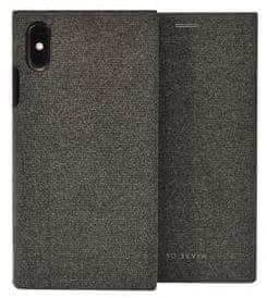 SO SEVEN Premium Gentleman Book Case Fabric Anthracite pro iPhone XS Max SSFLS0010