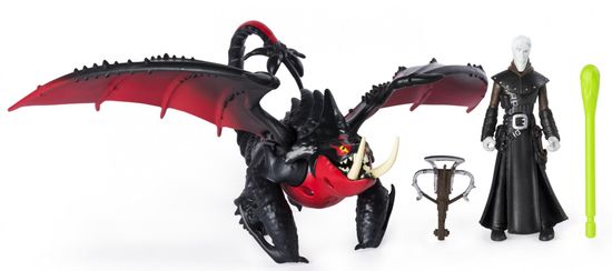 Spin Master Draci 3 drak a viking-červená a čierna