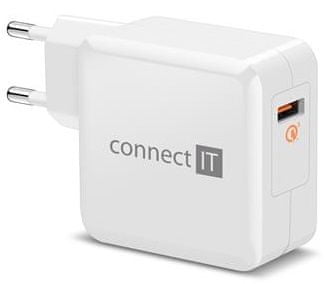 Connect IT QUICK CHARGE 3.0 nabíjací adaptér 1× USB (3 A), QC 3.0, biely CWC-2010-WH