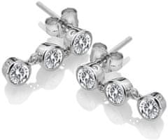 Hot Diamonds Strieborné náušnice s topaz a pravým diamantom Willow DE585
