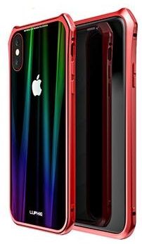 Luphie CASE Luphie Aurora Magnet Hard Case Glass Red/Black pro iPhone X 2441673