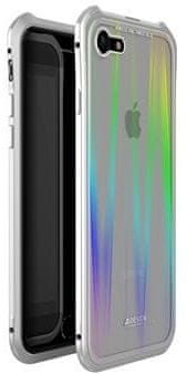 Luphie CASE Luphie Aurora Magnet Hard Case Glass Silver/White pro iPhone 7/8 2441677