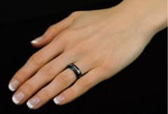 Silvego Čierny oceľový prsteň moci z filmu Pán prsteňov RRC5623 (Obvod 55 mm)