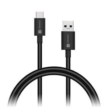 Connect IT Wirez USB-C - USB-A 3.1 Gen 1, čierny, 0,5 m CI-1174
