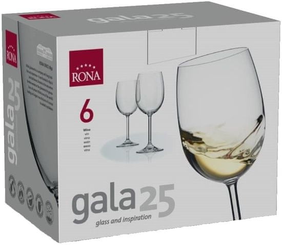 Rona Select Pohár GALA biele víno 250 ml 6 ks