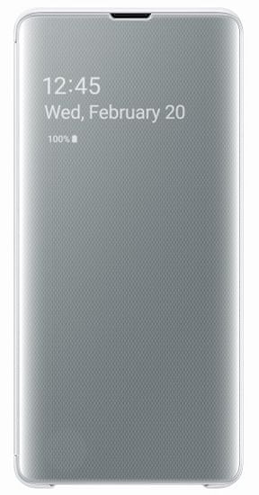 SAMSUNG Clear View Cover Galaxy S10 plus, biele EF-ZG975CWEGWW