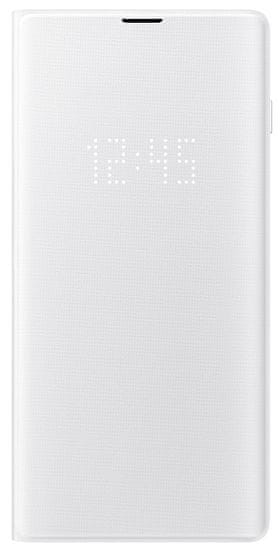 SAMSUNG Flipové puzdro LED View Cover pre Galaxy S10 plus, biele EF-NG975PWEGWW