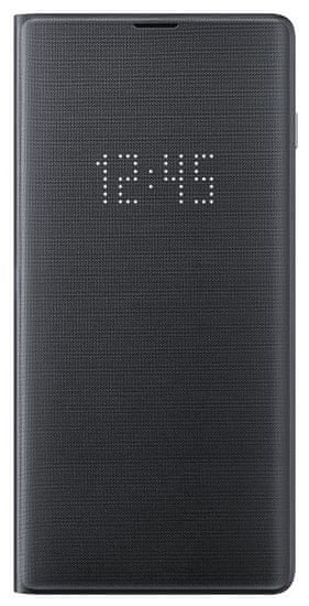 SAMSUNG Flipové puzdro LED View Cover pre Galaxy S10 plus, čierne EF-NG975PBEGWW