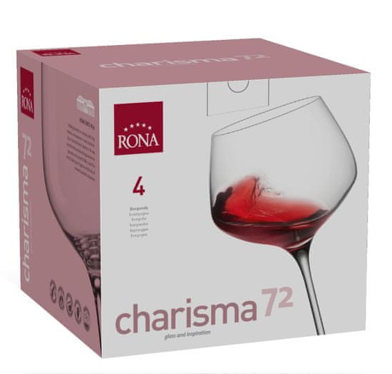 Rona Select Poháre CHARISMA červené víno 720 ml 4 ks