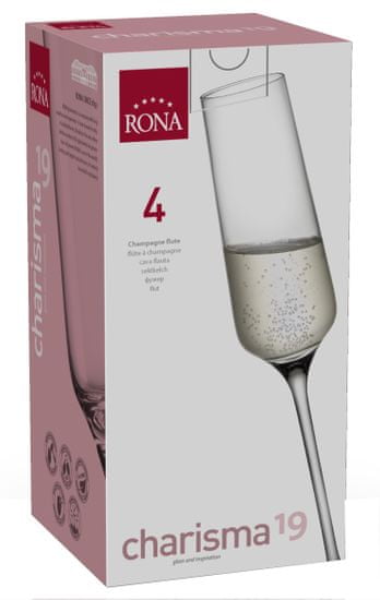 Rona Select Poháre CHARISMA sekt 190 ml 4 ks