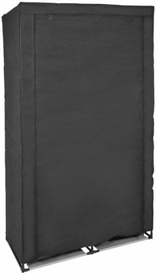 TimeLife Šatníková skriňa Timelife 169x87cm, čierna