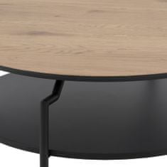 Design Scandinavia Konferenčný stolík Staden, 80 cm, dub/čierna