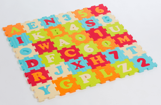 Ludi Puzzle penové 90x90 cm písmena a čísla
