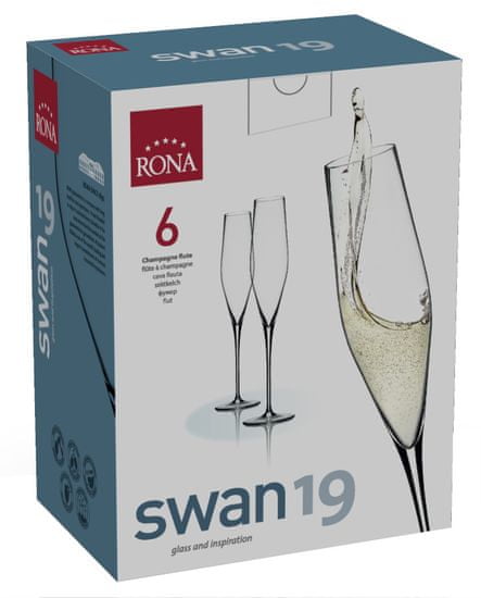 Rona Select Sklenice SWAN sekt 190 ml 6 ks