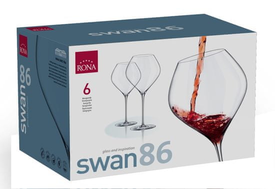 Rona Select Poháre SWAN červené víno 860 ml