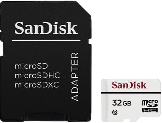 SanDisk microSDHC 32 GB (class 10) High Endurance 20MB/s + adaptér (SDSDQQ-032G-G46A)
