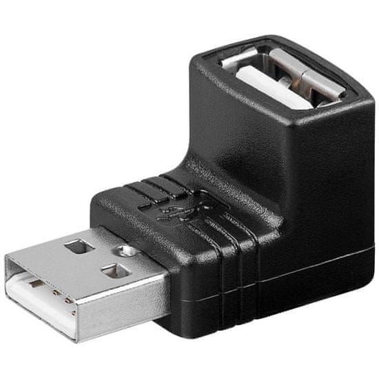 PremiumCord USB redukcia AA, Male/Female 90°