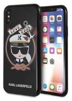 Karl Lagerfeld Karl Sailor TPU Case Black pro iPhone X KLHCPXKSB