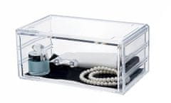 Compactor Veľký stohovateľný organizér na šperky a kozmetiku - 1 zásuvka, číry plast
