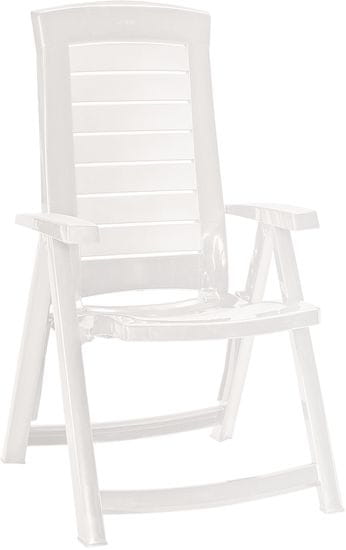 Allibert ARUBA záhradná stolička polohovacia, biela