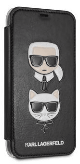 Karl Lagerfeld Karl and Choupette Book Puzdro Black pre iPhone XR KLFLBKI61KICKC