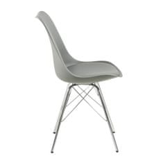 Design Scandinavia Jedálenská stolička Blume (SET 4 ks), sivá