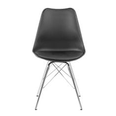 Design Scandinavia Jedálenská stolička Blume (SET 4 ks), čierna