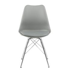 Design Scandinavia Jedálenská stolička Blume (SET 4 ks), sivá