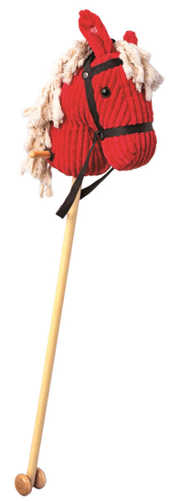 Bino Konská hlava na tyči - červený menčester