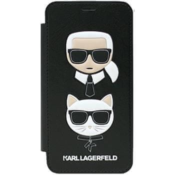 Karl Lagerfeld Karl and Choupette Book Pozdro Black pre iPhone X KLFLBKPXKICKC