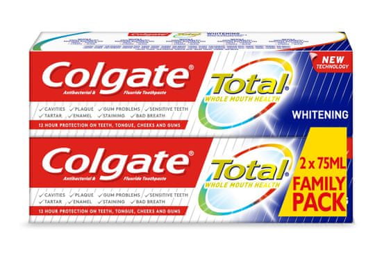 Colgate Total whitening zubná pasta 2 ks