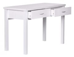 Bruxxi Písací stôl so zásuvkami Sam, 120 cm, biela