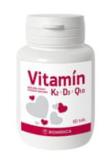 Biomedica Vitamín K2 + D3 + Q10 60 tablet