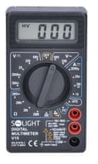 Solight multimeter, max. AC 500V, max. DC 500V / 10A, test diódy, bzučiak