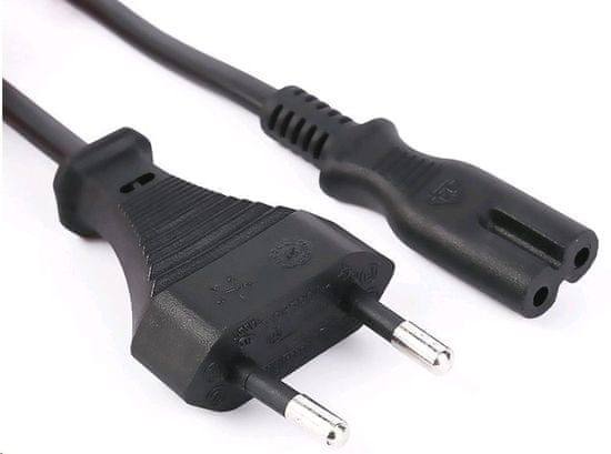 C-Tech Kábel sieťový, notebook 2 pin, VDE, 1,8 m CB-PWR2P-18