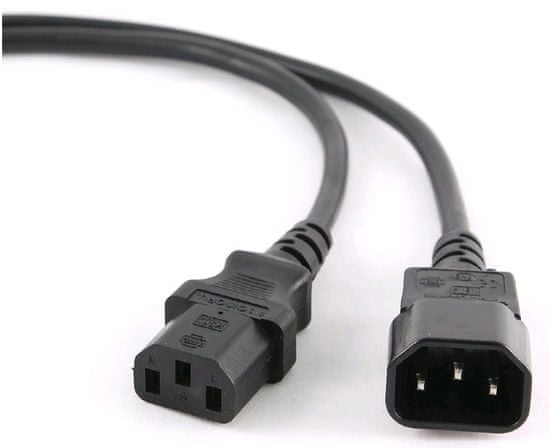 C-Tech Kábel sieťový, predlžovací, 1,8 m VDE 220/230 V napájací CB-PWRC14-18