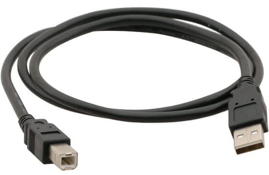 C-Tech Kábel USB AB 2.0, 3 m, čierny CB-USB2AB-3-B