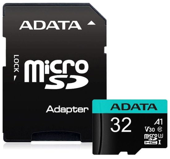 A-Data MicroSDHC Premier Pro 32GB + adaptér (AUSDH32GUI3V30SA1-RA1)
